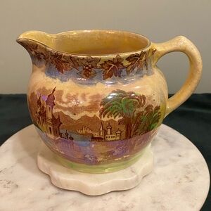 Antique Maling Newcastle on Tyne English Transfer Ware Porcelain Creamer Vintage